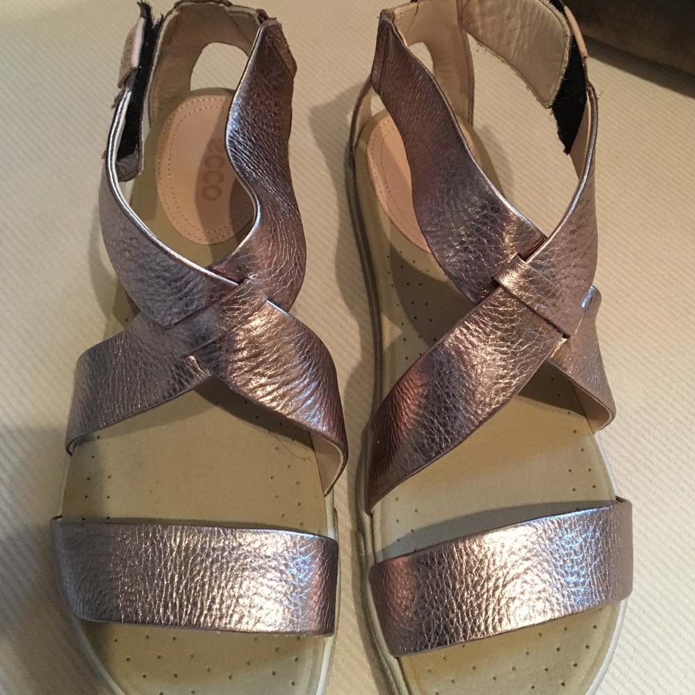 ECCO - "Damara" strap sandal - bronze - 8 m